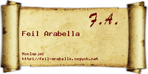 Feil Arabella névjegykártya